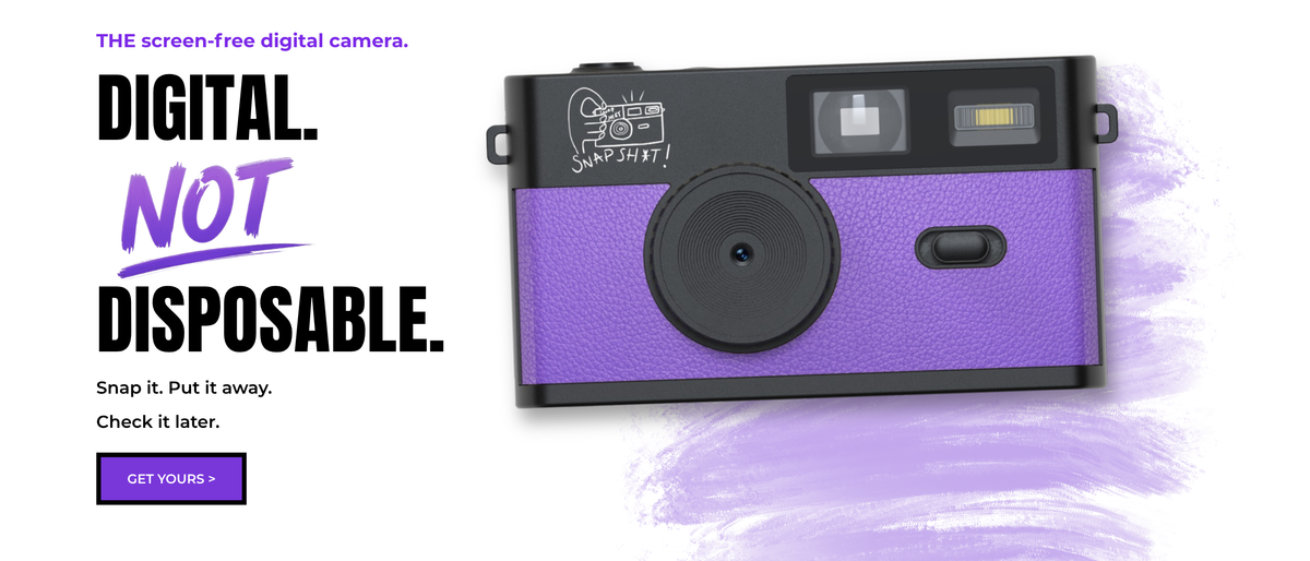 SNPSHT Camera – Screen-Free Digital Camera | Digital, Not Disposable